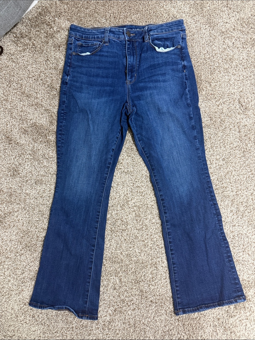 American Eagle Outfitters Dark Blue Flare Jeans
